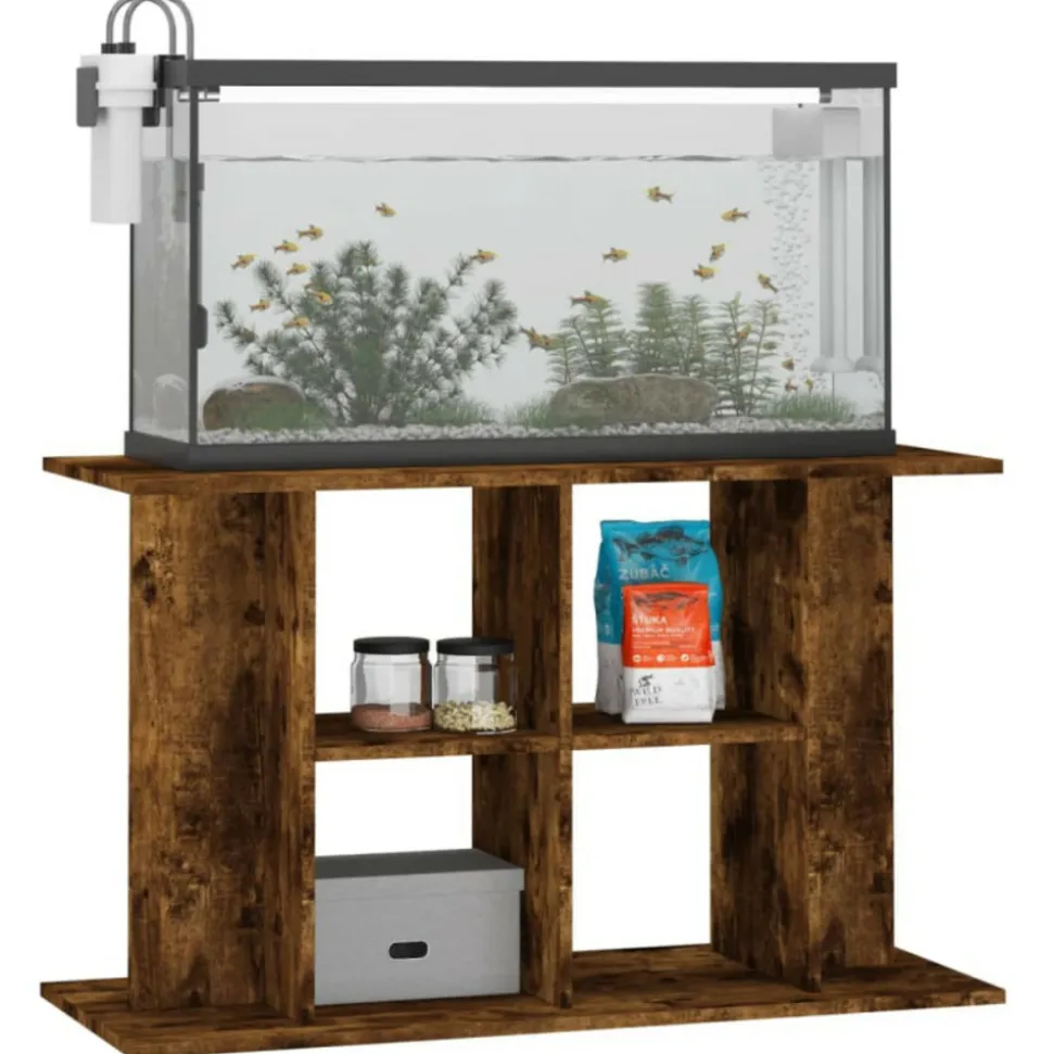 VIDAXL - Support pour aquarium chêne fumé 100x40x60 cm bois d ingénierie