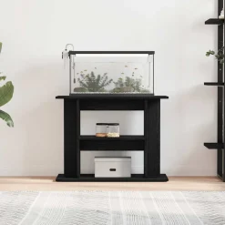 VIDAXL - Support pour aquarium chêne noir 80x35x60cm bois d'ingénierie