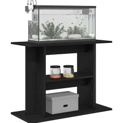 VIDAXL - Support pour aquarium chêne noir 80x35x60cm bois d'ingénierie