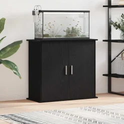 VIDAXL - Support pour aquarium chêne noir 81x36x73 cm bois d'ingénierie