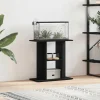 VIDAXL - Support pour aquarium chêne noir 60x30x60 cm bois d ingénierie
