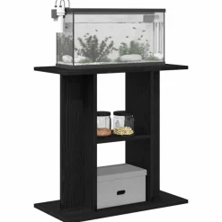 VIDAXL - Support pour aquarium chêne noir 60x30x60 cm bois d ingénierie