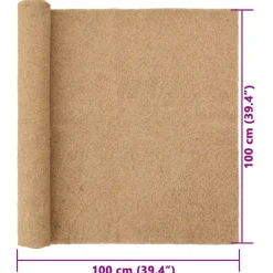 VIDAXL - Tapis de chanvre pour rongeurs 1x1 m 5 mm