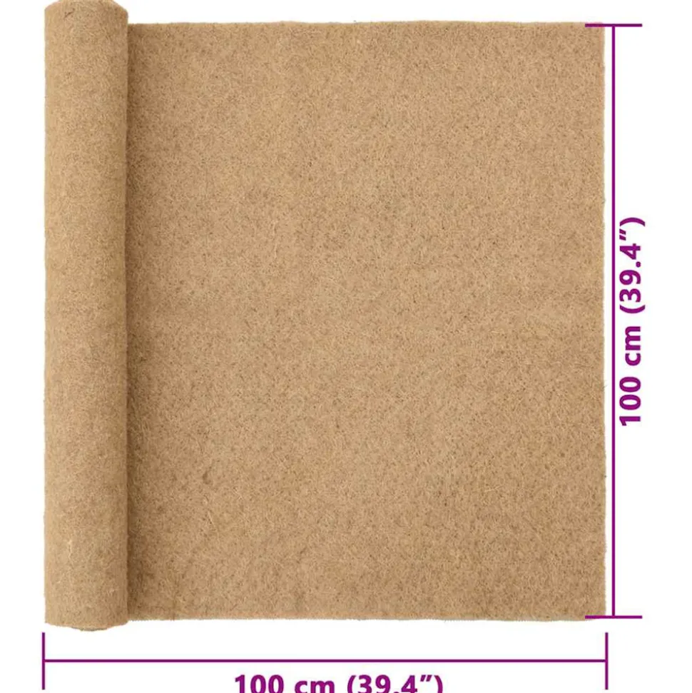 VIDAXL - Tapis de chanvre pour rongeurs 1x1 m 5 mm