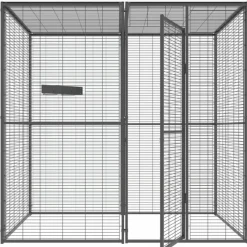 Volière de jardin pour perroquets de 2m² à toit maille