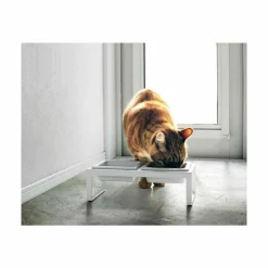 YAMAZAKI - Double gamelle design surélevée pour chat tower