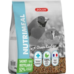 ZOLUX - Graines alimentation oiseaux exotique nutrimeal, 800g.