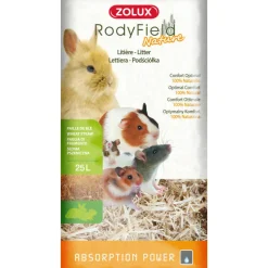 ZOLUX - Litière rodyfield nature, 25 litres, pour rongeurs 1kg