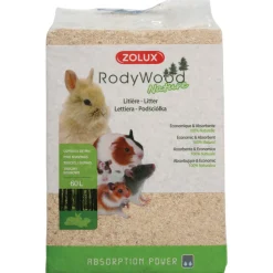 ZOLUX - Litière rodywood nature 60 litres pour rongeur poids 2.658 kg