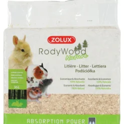ZOLUX - Litière rodywood nature 35 litres pour rongeur poids 1.862 kg.