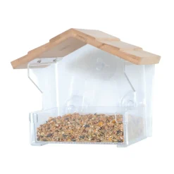 ZOLUX - Mangeoire de fenêtre bamboo s, 20 x 11x 17 cm pour oiseaux