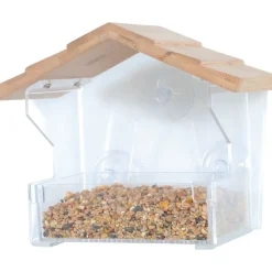 ZOLUX - Mangeoire de fenêtre bamboo s, 20 x 11x 17 cm pour oiseaux