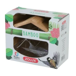 ZOLUX - Mangeoire de fenêtre bamboo s, 20 x 11x 17 cm pour oiseaux