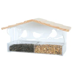 ZOLUX - Mangeoire de fenêtre bamboo m, 36 x 12 x 18 cm pour oiseaux