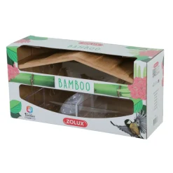 ZOLUX - Mangeoire de fenêtre bamboo m, 36 x 12 x 18 cm pour oiseaux