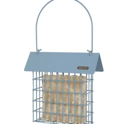 ZOLUX - Support pain de graisse en métal avec toit bleu orage pour oiseaux
